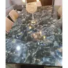 72"x36" Labradorite Stone Dining Table Top Rectangle Shape Centerpiece Hallway