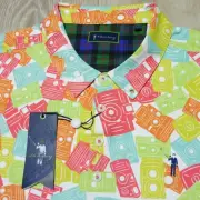 WILLIAM MURRAY Mens 2XL XXL POLO SHIRT CANDID CAMERAS WATERMELON POLY STRETCH