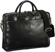 [平野鞄 豊岡職人の技] STUDIO SIREN Studio Siren Smooth Leather Series Business Bag, Black
