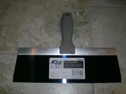 Taping Knife Blue Tapered Steel Blade Plastic Handle Aluminum Backing Plate 12in