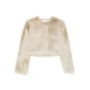 [Iro] Iro Lamb-fur Cropped Jacket 38 FR NEUTRALS