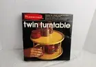 Rubbermaid Twin Turntable Storage - 10 in, New in Box, Vintage, ca 1980, Almond