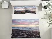 3D Black Stone ZHUA1159 Bed Pillowcases Quilt Duvet Cover Set Queen King Zoe