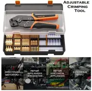 Wire Terminal Connector Crimping Pliers Tool Kit AWG Crimper Male Female Spade
