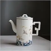 XENITE Tea Kettle Teapot 500ML White Porcelain Teapot Large Capacity Tea Maker with White Porcelain Filter Household Tea Set Single Pot Tea Kettle Teapots