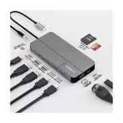 Mac Docking Station Dual Monitor 2 HDMI for MacOS and USB C Port Windows Syst...