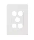 Beacon Lighting Vynco Metro 5 Gang Plate Only in Matte White