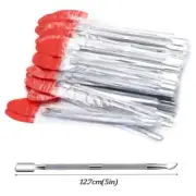 20/50 Pcs/Lot Stainless Steel Cuticle Pusher Double-ended Dead Skin Clean Tools