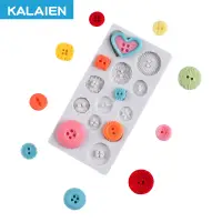 在飛比找蝦皮購物優惠-Kalaien 鈕扣矽膠軟糖模具蛋糕糖膏裝飾鈕扣圖案烘焙工具