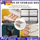 2-Layer Egg Storage Box Drawer Type Fridge Egg Holder with Time Scale (40 Grid)