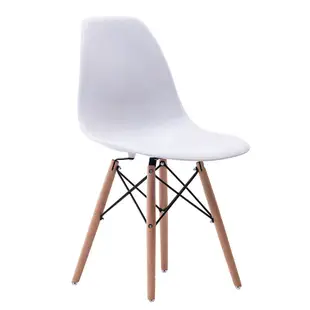 E-home EMS北歐經典造型餐椅-白色
