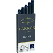 Parker Quink Fountain Pen Cartridge Refills (Blue-Black) [Pack 5]