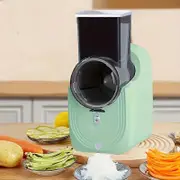 Automatic Electric Mandoline Slicer - Multifunctional Kitchen Tool with ABS Material, 3 Steel Knives, Cyclone Cutting, 8 Seconds Per Dish, Removabl...