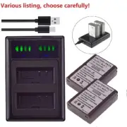 Battery or LCD Dual Charger for Olympus BLN-1 BLN1 OM-D E-M5 Mark II Camera