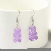 Gummy Bear Earrings Creative Cute Candy Colorful Cartoon Animal Minimalism Earrings A14