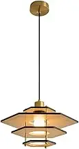 CJLWSLCO Modern Simple Pendant Light Walnut Wood Pendant Light Fixture 1-Light Adjustable Hanging Lighting for Kitchen Island Dining Room Office Hallway Foyer Bedroom E27 Base Hanging Light(Three-colo