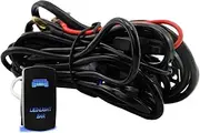 TGMGADANTV Universal 14AWG Blue LED Light Bar ON-Off Switch Wiring Harness Kit 12V 40A Relay Fuse Set for Car Truck for Can-Am for Polaris UTV ATV Metal Wire