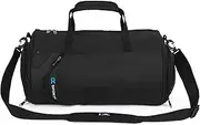 30L Waterproof Travel Duffele Bag with Separate Shoe Compartment for Men Women Sports Gym Tote Bag Black