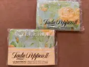 Twin Lady Pepperell Percale Set vintage Flat Fitted Sheet Galleria Rose blue