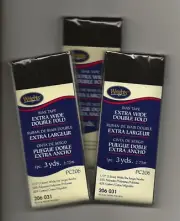 NIP Lot of 3 Wrights Extra Wide Double Fold Bias Tape Black