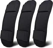3 Packs Black Shoulder Strap Pad, Soft Bag Strap Cushion with Hook and Loop, Removable Backpack Strap Pads Replacement for Purse Guitar Crossbody Luggage Duffle