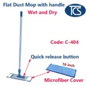 New Flat Dust Mop Floor Cleaner Base Removable Microfiber Pads and Handle