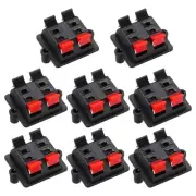 4 Way Speaker Terminal Clip Push Release Audio Cable Terminal Strip WP4-03 8Pcs