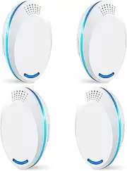 Mouse Mice Repeller Indoor, 4 PCS Rodent Rat Repellent, Ultrasonic Pest Mouse Repeller, Spider Repellent Indoor, Pest Roach Repellent Ultrasonic Plug in, 4 inch