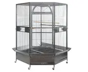 185Cm Xxl Corner Bird Cage Pet Parrot Aviaryperch Castor Wheel Bird Cages
