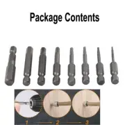 8x Drill-Bit Set Hex Head Wrench Screwdriver Socket 1 4Shank Metric 50mm