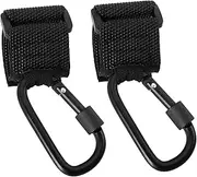 Yardwe 2pcs Stroller Hooks Non Slip Bag Hanging Hooks for Pushchair Shopping Cart Heavy Duty Design Supports for Diaper Bags Grocery Shopping Fit