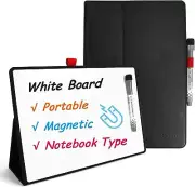 Portable 12x9 Magnetic Whiteboard with Stand & Marker for Kids Drawing