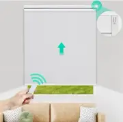 Motorized Roller Blinds with Remote Control for Windows, Blackout Smart Roller S
