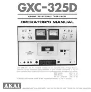 Akai GXC-325D Cassette Deck Owners Instruction Manual