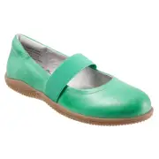 Softwalk High Point S1466-338 Womens Green Narrow Mary Jane Flats Shoes