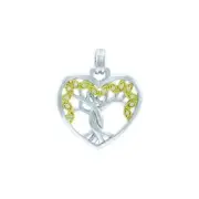 Tree of Life 925 Sterling Silver Pendant Spiritual Symbolic Jewelry Gold Accent