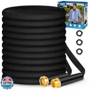Toolasin Garden Hose 50ft, Non-Expanding, Lightweight, Leak-Proof Metal inter