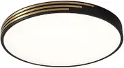 American Style Full Copper Ultra Thin 1.6in Round Ceiling Lamp, LED Flush Mount Ceiling Light, 3 Color Temperatures, Acrylic Lampshade, Surface Mount Ceiling Light Fixture