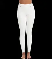 NWT SPANX Distressed Skinny Leggings Jeans White Sz M 6-8