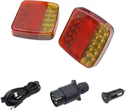 Wireless Trailer Lights Kit for Towing Truck, Rechargeable LED Tow Light with Magnetic for Boat Trailer RV
