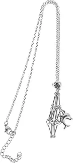 [Operitacx] Unique Weaving Technique Crystal Holder Necklace Metal Stone Cage Adjustable Chain Fashion Jewelry