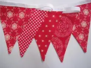 Bunting/flags Fabric Pink floral Present Gift Party Shower nursery girl wedding