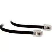 PRO2 LC0091B/BLK 5Mt Modular Plug Lead - Black Rj12 Line Cord 6P4c Tel5160 Flat