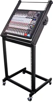 Adjustable Mixer Stand With Castor Wheels 9RU of Lower Rack Space for Amplifiers