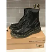 Dr Martens 1460 W Patent Leather Lamper Black Boots 11821011 Women’s Size 7 NEW