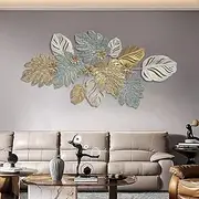 Home 3D Metal Wall Art, Large Nature Art Decorative Metal Wall-Mounted Sculpture, Decor for Living Room Bedroom Office Study