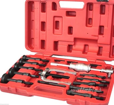 16PC BLIND HOLE PILOT BEARING PULLER W/ SLIDE HAMMER INTERNAL EXTRACTOR REMOVAL