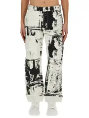 [Alexander McQueen] Alexander McQueen-Workwear Jeans With Fold Print-Uomo 48