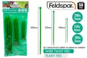 50 Pcs Green 3 Sizes Network Plastic Wire Zip Cord Strap Nylon Cable Tie