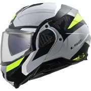 FF910 Advant II Triple Light Grey Yellow Modular Helmet